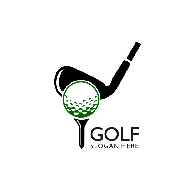 高尔夫标志设计矢量插图图片下载