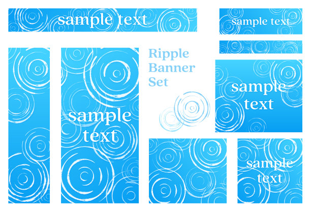 圆形水波纹横幅集图片下载