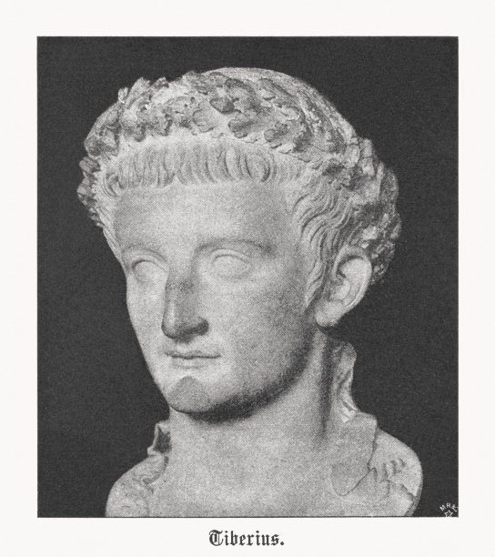 罗马皇帝提比略(公元前42年-公元37年)，半色调印刷，1899年出版图片下载