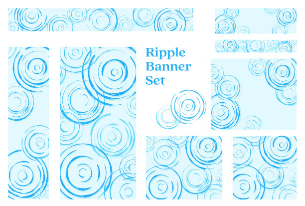 圆形水波纹横幅集图片下载