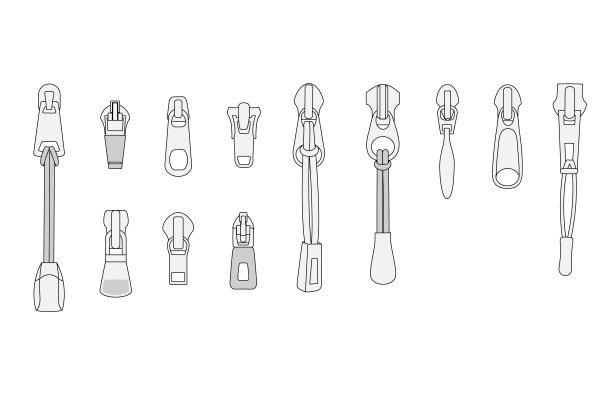 拉链头时尚设计户外装饰模板矢量素材图片下载