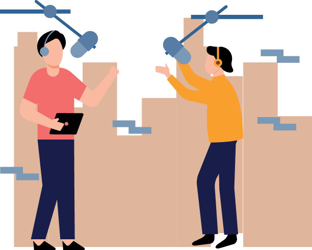 男孩和女孩正在主持这个节目。图片下载