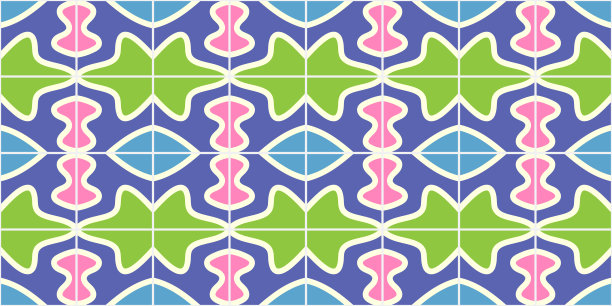瓷砖色彩丰富，镶嵌抽象图案，以瓷砖几何图案为背景图片下载