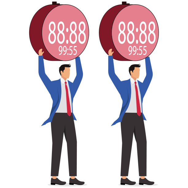 时间管理，商人展示两个大秒表图片下载