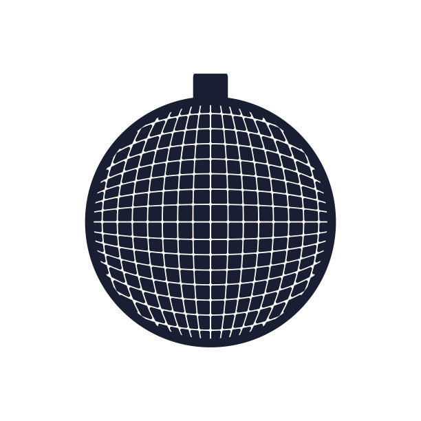 实体矢量图标迪斯科球图片下载
