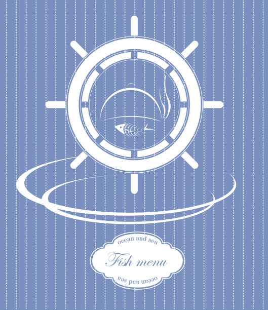 抽象风格的餐厅鱼菜单图片下载