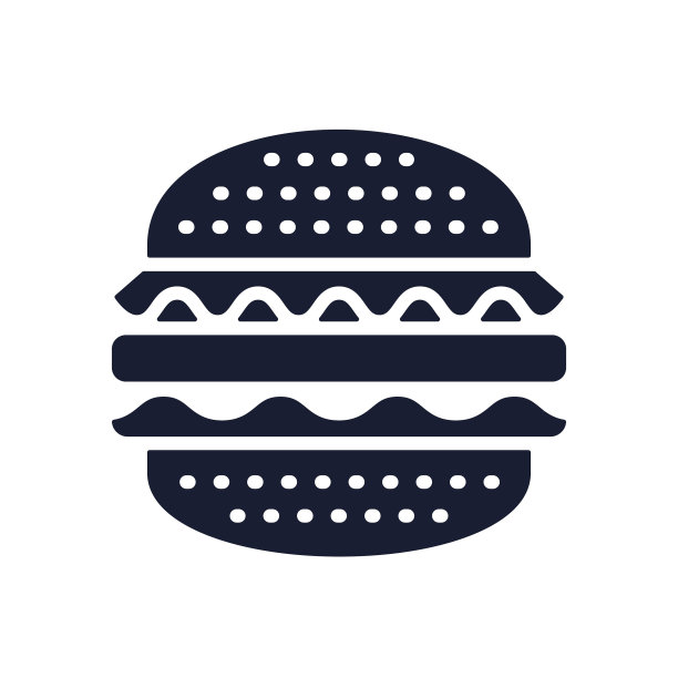 实体矢量图标的汉堡包图片下载