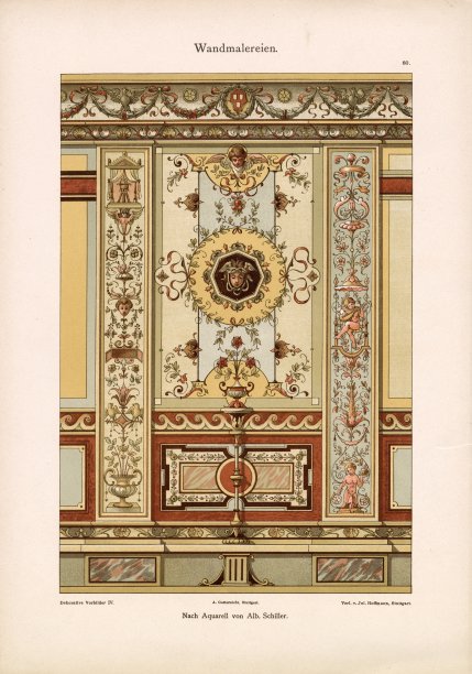 采购产品室内壁画，装饰图案，古典壁画设计图片下载