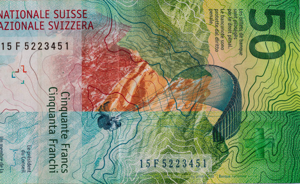 50瑞士法郎纸币特写图片下载