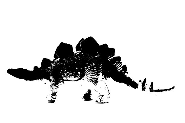 黑色恐龙剪影孤立在白色背景，恐龙玩具模型图片下载