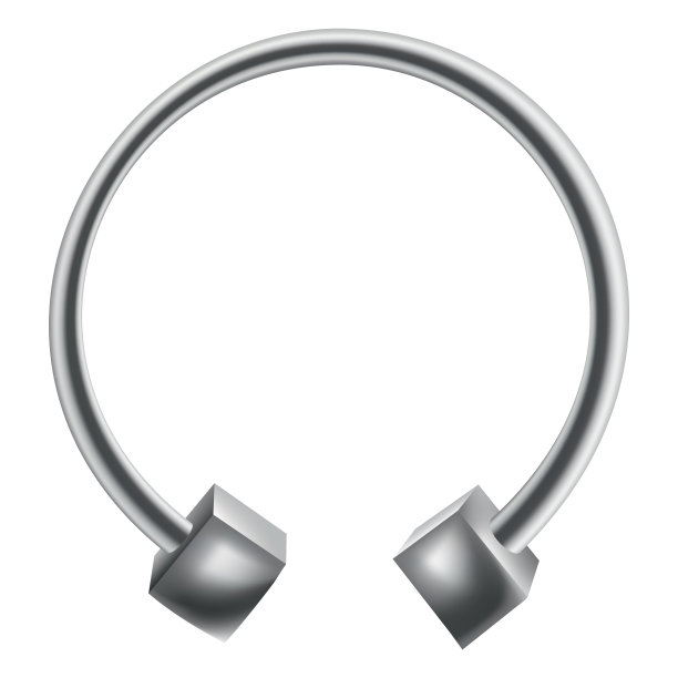 穿孔珠宝图标。车身金属配件。美容装饰，耳环。现代造型设计。矢量插图在白色的背景图片下载