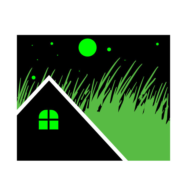 夜屋小屋小屋小屋与草户外露营旅行插图图片下载