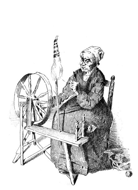 纺车旁的资深女性图片下载