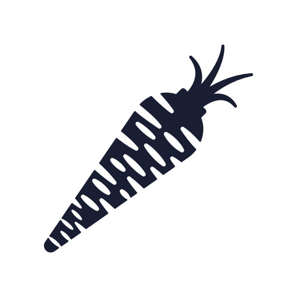 胡萝卜的固体矢量图标图片下载