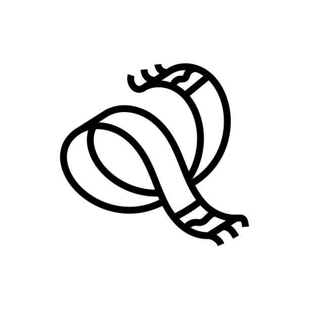 脖子围巾线图标。冬天，春天，寒冷。图片下载