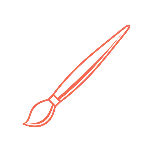 画笔静止图标矢量模板插图设计图片下载