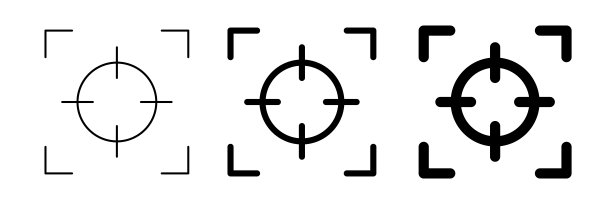 相机取景器画面画面图标设置。关注图标。黑色方角为图片符号。照片目标标志。捕获信号。矢量插图隔离在白色背景上图片下载