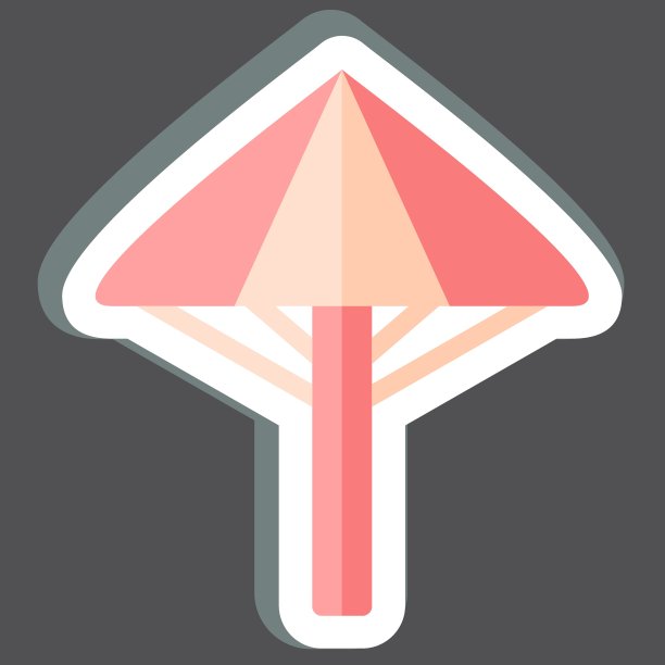 贴纸Wagasa。与日本有关的符号。简单的设计说明。图片下载