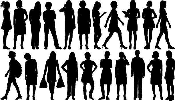 高度详细的女性轮廓图片下载