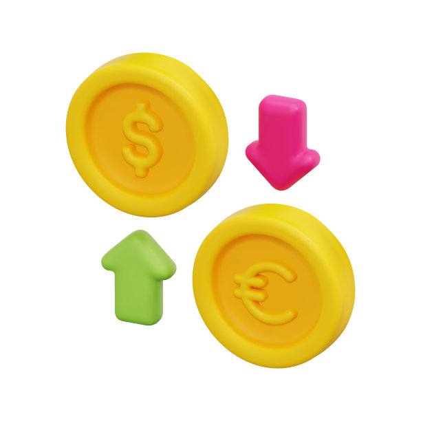 三维矢量货币兑换图标。孤立在白色背景上。3d投资，欧元兑换美元，商业和金融概念。卡通极简风格。3d货币转换图标矢量渲染插图。图片下载