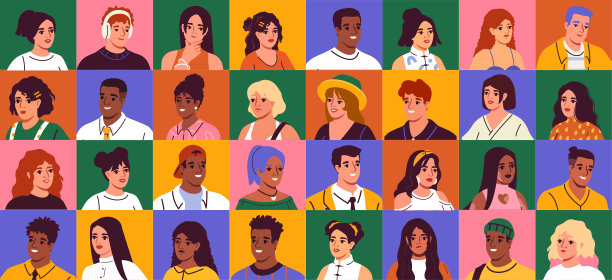 人脸向量集图片下载