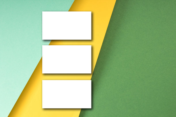 名片空白的彩色背景。文本的复制空间。前视图。名片空白在彩色抽象背景。企业文具品牌模型。文本的复制空间。前视图。图片下载