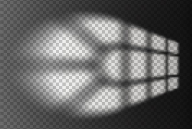 光效果阴影覆盖从拱形窗隔离透明背景图片下载