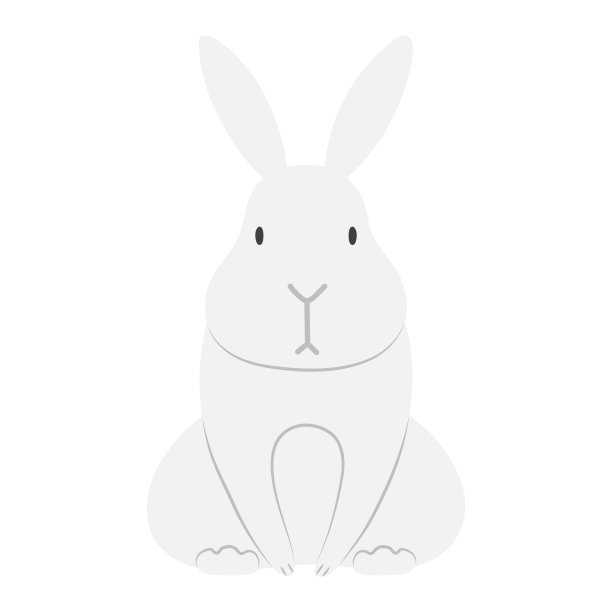 可爱的复活节兔子，兔子，有卡通人物插图。图片下载