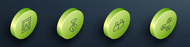 设置等距线相框，项链与心形，最好的朋友或最好的朋友永远和图标。向量图片下载