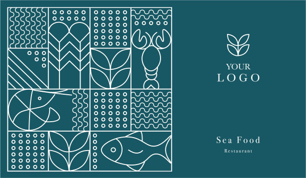 网页横幅。线条几何马赛克无缝图案插图图片下载