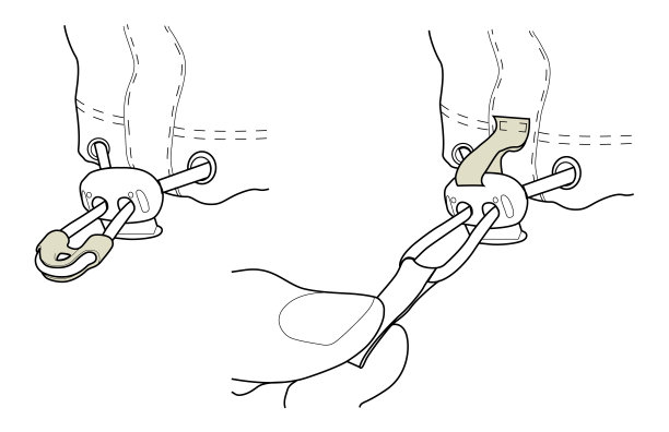 用塑料绳锁调节弹力绳张力说明书-户外服装技术说明图片下载