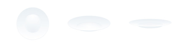 白盘写实插画。餐盘陶瓷矢量集。图片下载