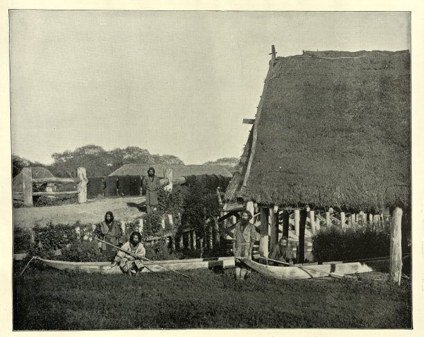 Yezo人，日本，Yezo岛，或Ezo，古照片，19世纪90年代，19世纪日本历史图片下载