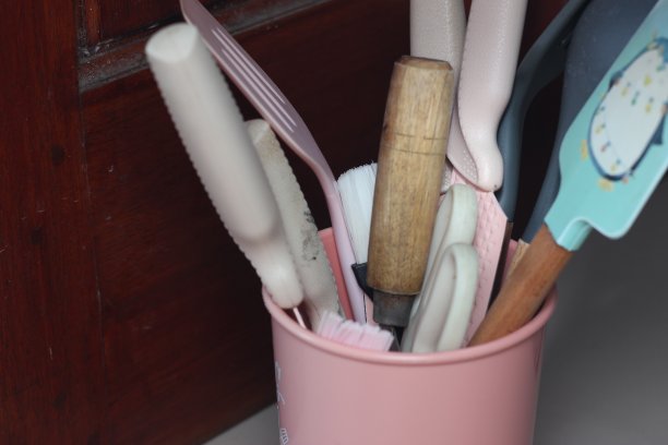 部分粉红色主题的烹饪工具图片下载