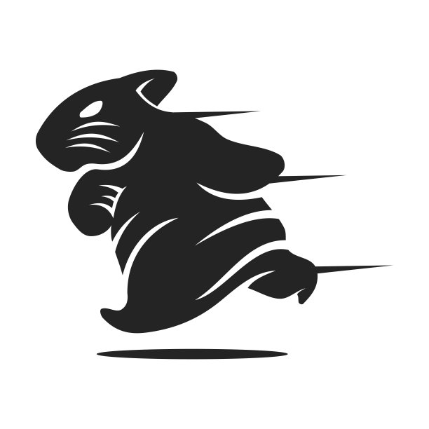 仓鼠标志模板隔离。品牌的身份。图标抽象矢量图形图片下载