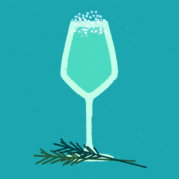 蓝色鸡尾酒加迷迭香，冰。刷新mocktail。蓝泻湖。含酒精的饮料图片下载