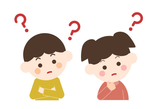 矢量插图好奇的孩子。男孩和女孩歪着头。图片下载