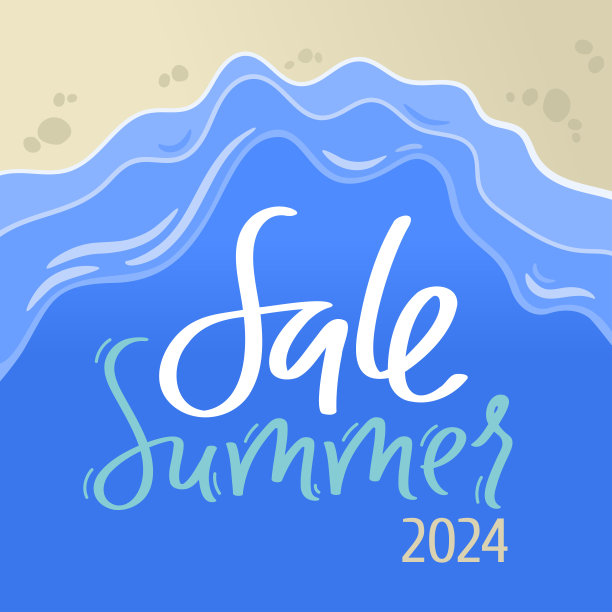 2024年夏季特卖横幅。沙滩的俯视图图片下载
