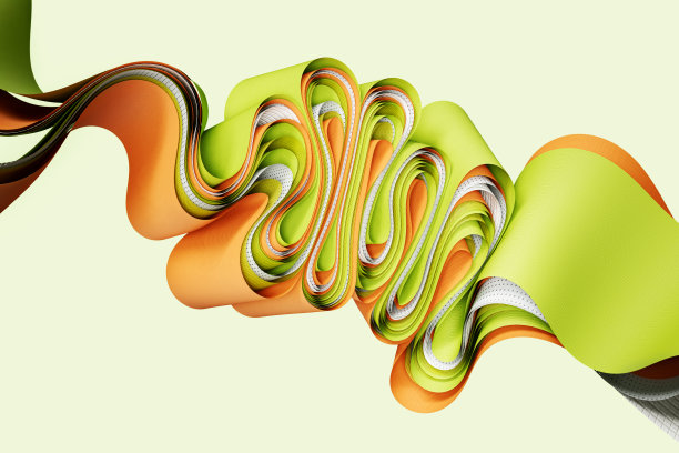 飞行的抽象扭曲丝带图片下载