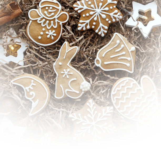 圣诞饼干手工礼品新年概念竖版照片图片下载