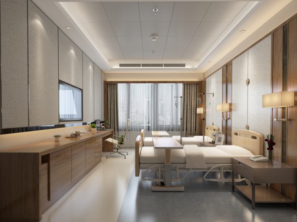 医院诊所内部的3d渲染图片下载