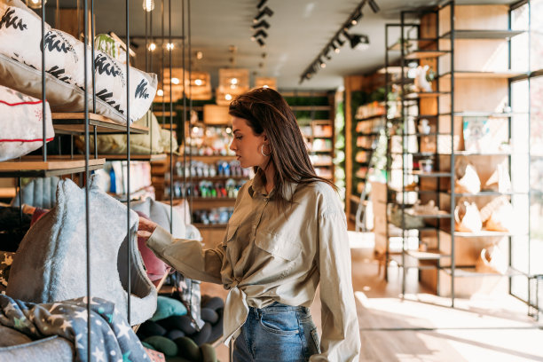 宠物店里有个带着贵宾犬的年轻女人图片下载