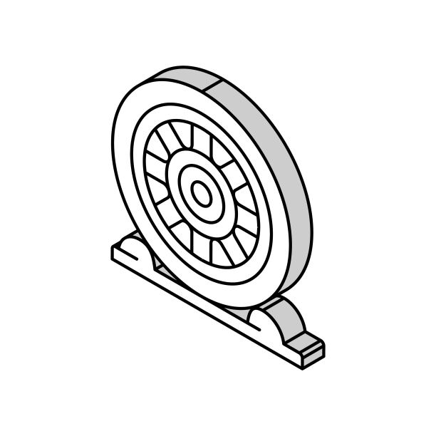 停车场垫工具等距矢量图标说明图片下载