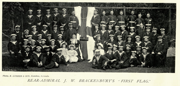 海军上将约翰·威廉·布莱肯伯里的第一面旗帜，英国皇家海军，军事历史，19世纪90年代图片下载