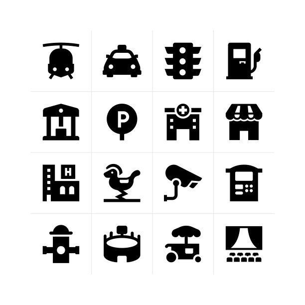 城市元素图标图片下载