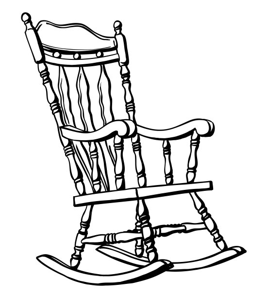 爷爷的摇椅墨水图片下载