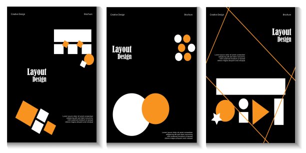 套封面设计与简单的抽象几何形状图片下载