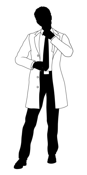 科学家工程师教授人剪影人图片下载