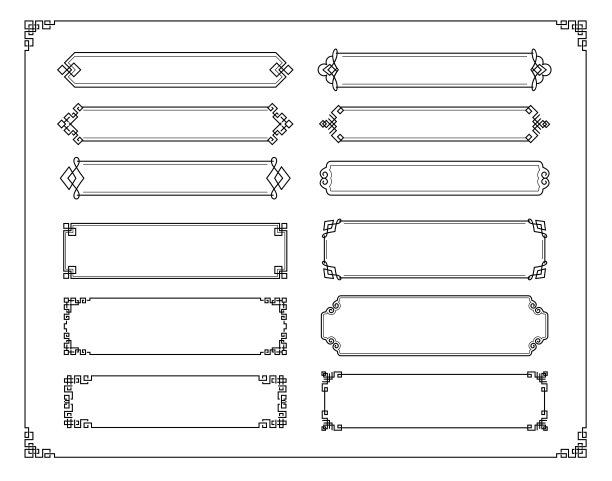 中国传统的历史装饰框架图片下载