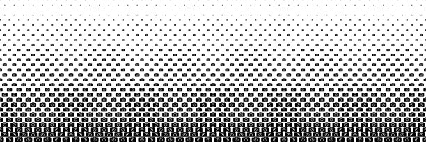 水平黑色半色调的相机图标设计在白色的图案和背景。图片下载